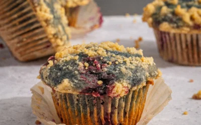 Muffins streusel aux camerises